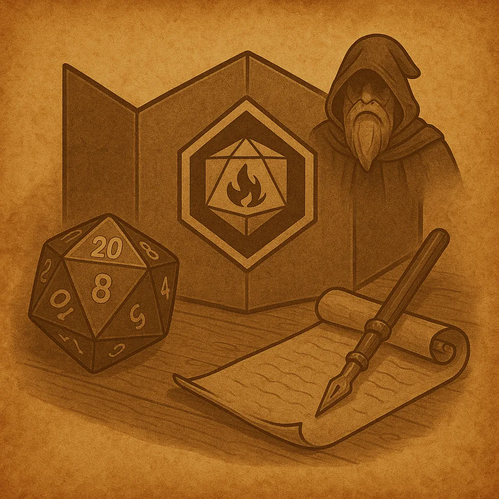 Screenshot of D&D dice roller and loot generator tools